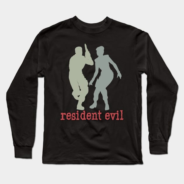 Resident Evil - Chris and Jill Long Sleeve T-Shirt by LazHimself